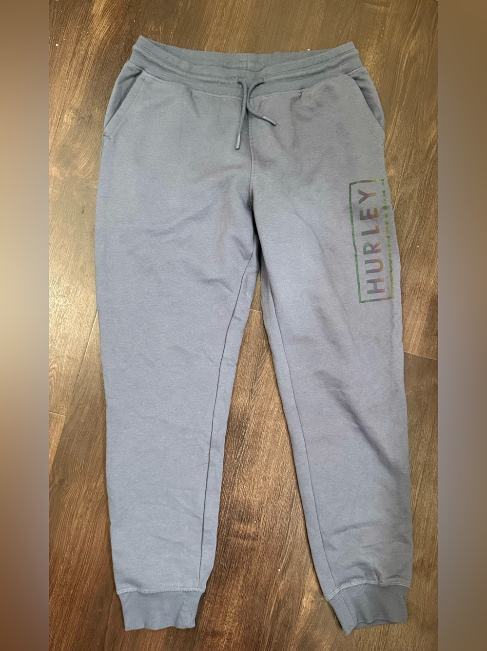Hurley Men's Boxed Logo Relaxed Fit Fleece Joggers - Diffused Blue
